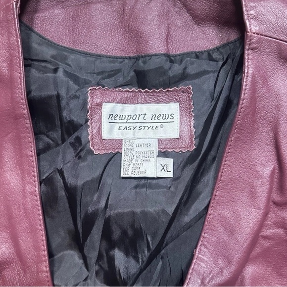 Genuine leather Newport news XL Burgandy Trench coat Sissy CD drag TV TS - Picture 4 of 7